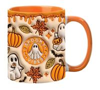 Tasse fantôme - tasses à café Halloween 3D avec poignée | Coupe d' en céramique, 350 ml de thé de thé spooky pour la pièce maîtresse de table à domicile, festive drinkware accessory office par