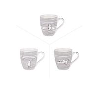 Tasse Filo cats 23 cl (lot de 3) - Trend'up - Blanc - Porcelaine
