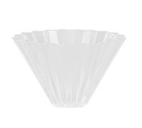 Tasse filtrante à café en résine conique, infuseur à café réutilisable à préparation manuelle avec design origami, résistant à la chaleur jusqu'à 100°C pour l'infusion par versemen (Transparente)