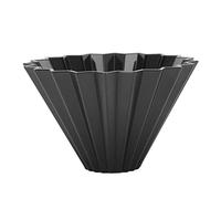 Tasse filtrante à café en résine conique, infuseur à café réutilisable à préparation manuelle avec design origami, résistant à la chaleur jusqu'à 100°C pour l'infusion par versemen (Noire)