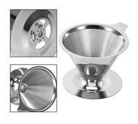 Tasse filtrante en maille inoxydable, filtre à verser fin facile à verser sur le goutteur de café en acier inoxydable, pratique et abordable. pour le bureau