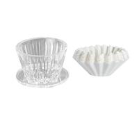 Tasse filtrante en origami en forme de gâteau coulée à la main avec 50 filtres en papier