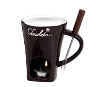 Tasse Fondue Chocolat Bougie 200 Ml , Service À Fondue Au Chocolat En Céramique Avec Fourchettes, Tasses Fondantes Pour Le Beurre De Fromage Au Choc olat, Ustensiles De Cuisine À F ondue En Céramique