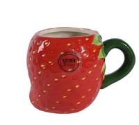 Tasse Fraise Céramique 14cm Rouge