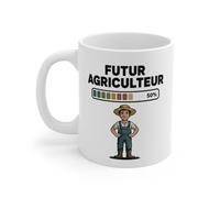 Tasse Futur Agriculteur Enfant - Mug Fermier Cartoon 325ml - Cadeau Métier Agriculture Garçon