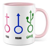 Tasse gamer avec inscription en allemand - Cadeau femme homme gamer - Tasse à café 330 ml en céramique - Jouer de jeux - Bureau