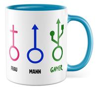 Tasse gamer avec inscription en allemand - Cadeau femme homme gamer - Tasse à café 330 ml en céramique - Jouer de jeux - Bureau