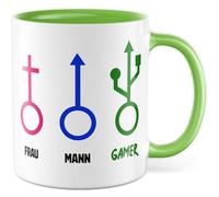 Tasse gamer avec inscription en allemand - Cadeau femme homme gamer - Tasse à café 330 ml en céramique - Jouer de jeux - Bureau