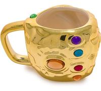 Tasse Gant de l'Infini Avengers - Tasse en Céramique Disney Officielle, Peinte Or avec Pierres de l'Infini, Cadeau pour Fans Marvel End Game