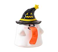 Tasse Ghost - Tasse en céramique avec couvercle mignon et poignée - Pour thé, café et café avec fonction décorative - Fournitures de fête pour maison, comptoir, restaurant, hôtel, appartement, ferme