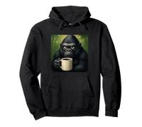 Tasse Gorilla Grumpy Coffee Morning Humour Wildlife Tired Sweat à Capuche