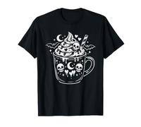 Tasse Gothique effrayante pour Halloween - Garnitures de Dessert crâne Cacao T-Shirt