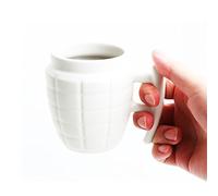 Tasse Grenade Armée 3D Coupe en céramique avec Couvercle café Tasse de thé dr?Le Blanc Cadeau