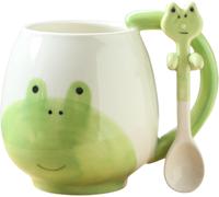 Tasse Grenouille Verte 3D avec Cuillère 350 ml Vendos85