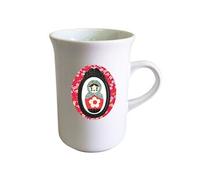 CBKREATION Tasse haute en céramique Matriochka Dim : 10.6 x 7.6 cm