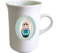 Tasse haute en céramique Matriochka Cbkreation Blanc G