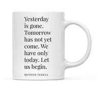 Tasse Hier est passé. Demain n'est pas encore arrivé. Mug Nerds Lot de | 2-330ml Réutilisable Mugs Humour Tasses Entreprise Maison