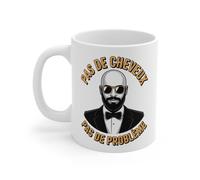 Tasse Homme Chauve Classe - Pas de Cheveux Pas de Problème - Cadeau Élégant et Drôle - Mug 325ml