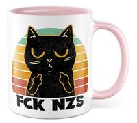 Tasse humoristique avec inscription « fck nzs » - Tasse à café 330 ml en céramique - Humour sarcasme politique gauche