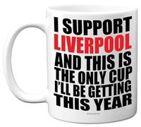 Tasse humoristique de football pour les fans de Liverpool - Tasse Footy Only - Tasse de Noël - Cadeau d'anniversaire pour fils, papa, frère, oncle, collègue, ami, cousin, 325 ml, passe au