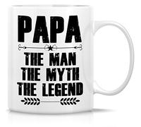 Tasse humoristique en céramique avec inscription « Papa The Man The Myth The Legend » - 325 ml - Drôle, sarcastique, sarcastique, motivant, cadeau d'anniversaire inspirant pour papa, papa, père, amis,