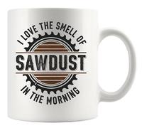 Tasse I Love l'odeur de la sciure de bois dans le Mug à café éVéNement 2 | pièces / 330 ml Rillant Tasses Réutilisable Tasses à café Hommes Beau Pere