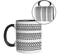 Tasse Illusion d'Optique "Fuck This Shit" - Mug Drôle en Céramique avec Message Caché - Noir & Blanc - Cadeau Humour pour Collègue ou Ami - Pour Décor Maison Bureau(Avec Poignée Isolée)
