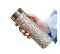 Tasse Isolée pour titane Double Paroi 300ml Compacte Tasse Isolée | pour titane pur grade 1, ultra-léger 200g, isolation double paroi, étanche pour clic, BPA PP(Silver 300ML)