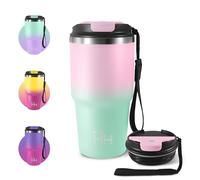 Tasse Isotherme 600ml, Tasse Isolante Premium en Acier Inoxydable, Étanche et Réutilisable, Mug avec Couvercle, sans BPA, Idéale pour Enfant, Adulte, Randonnée, Cyclisme, les Filles, Camping