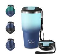 Tasse Isotherme 600ml, Tasse Isolante Premium en Acier Inoxydable, Étanche et Réutilisable, Mug avec Couvercle, sans BPA, Idéale pour Enfant, Adulte, Randonnée, Cyclisme, les Filles, Camping