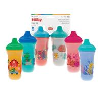 Tasse isotherme anti-d versement Nuby bec rigide de 9 oz, les couleurs/imprim s peuvent varier, lot de 2 (paquet de 1)