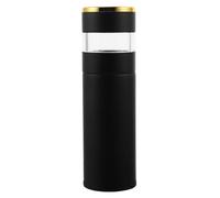 Tasse Isotherme en Acier Inoxydable 410ml Noire, Séparateur Thé-eau | Voyage et École, Affichage de Température, Acier Inoxydable, Silicone, Pp, Format Compact, Design Élégant
