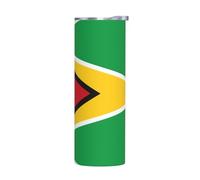 Tasse isotherme en acier inoxydable de 590 ml - Motif drapeau de la Guyane - Bouteille isotherme portable pour boissons chaudes et froides