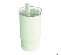 Tasse isotherme - Quokka Mist - 720 ml - Acier inoxydable - Couleur vert pastel - Paille réutilisable