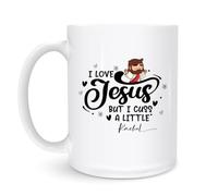 Tasse J'Aime Jésus 330Ml Tasses Porcelaine Durable Mug Pour Femme Homme Eau