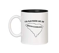 Tasse Je préférerais être noir en Caroline du Sud Mug Saint-Valentin Lot | de 2-330ml Réutilisable Mugs Rillant Tasses A Cafe Souvenir Grand-MèRe