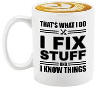 Tasse Je répare des trucs et je m'y connais en mécanique Tasse à cafe | GoûTer 2 PièCes Humour Tazza Colazione Réutilisable Tazza per Tè o Caffè Naissance Grand-MèRe