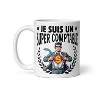 Tasse "Je Suis un Super Comptable" - Cadeau Original pour Comptables Héros du Quotidien Travail Comptabilité Accounting
