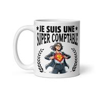 Tasse "Je Suis une Super Comptable" - Cadeau Original pour Comptables Héros du Quotidien Travail Accountant Comptabilité