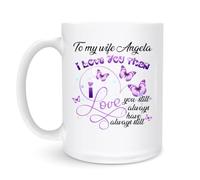 Tasse Je T'Aime Plus Que Je T'Aime Encore 330Ml Mug Avec Poignée Céramique Mugs Pour Lait Eau Famille