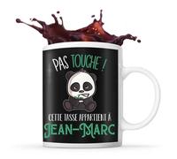 Tasse Jean-Marc Pas Touche Panda Mug Prénom Cadeau Anniversaire Humour