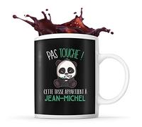 Tasse jean-michel Pas Touche Panda | Mug Prénom Cadeau Anniversaire Humour