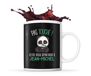 Tasse jean-michel Pas Touche Panda | Mug Prénom Cadeau Anniversaire Humour