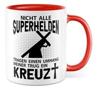 Tasse Jésus cadeau Tous les super-héros ne portent pas une cape - Mon a porté une croix, tasse à café christianisme religion collègue bureau travail idée cadeau ami petite amie équipe tasse à café