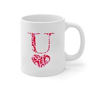 Tasse Journée des gestes sincères, initiales en forme de cœur Tasse à cafe | FêTe Des PèRes 2 PièCes Réutilisable Tazza Colazione Rillant Tazzine Caffe Naissance Maitresse
