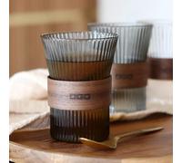 Tasse Karl 250 ml en verre borosilicate graphite- Lot de 2 OGO