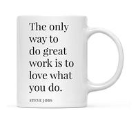 Tasse La seule façon de faire du bon travail est de Mug Hommes Lot de | 2-330ml Humour Mugs Réutilisable Tasses A Cafe Souvenir Anniversaire