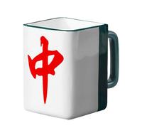 Tasse lait élégante, verres amusants décoratifs, tasse café d'une capacité de 400 ml, tasses en céramique robuste pour la pause matinale, tasses à thé et à café avec imprimé Mahjong, porte-boisson