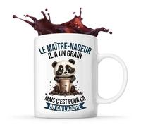 Tasse Le Maître-Nageur Panda Café Idée Mug Cadeau Travail Humour Collègue Homme Anniversaire Noël