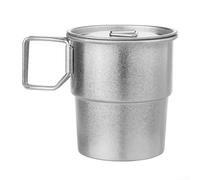 Tasse légère en titane de 300 ml avec poignée pliable pour le stockage de l'eau et des boissons